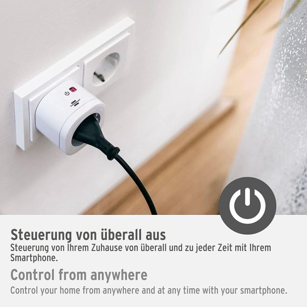 Brennenstuhl Smart Steckdose Wifi Wlan Steckdosenadapter Zwischenstecker