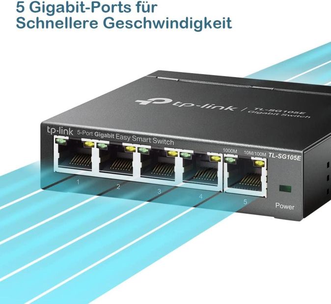 TP-Link TL-SG105E 5-Ports Gigabit Netzwerk Switch Ethernet [B-WARE]