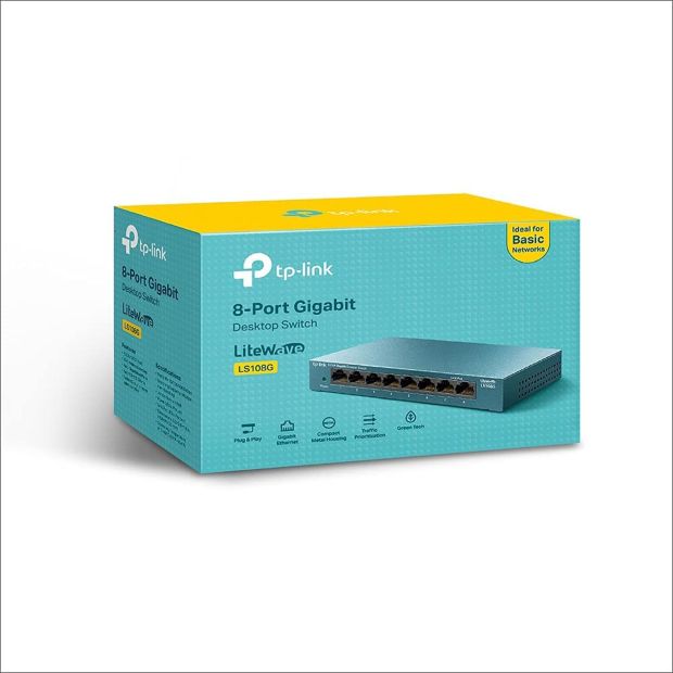 TP-Link TL-LS108G 8 Port Gigabit Netzwerk LAN Ethernet Verteiler [B-WARE]