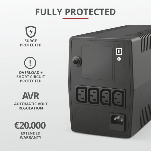 Trust Paxxon UPS Unterbrechungsfreie Stromversorgung