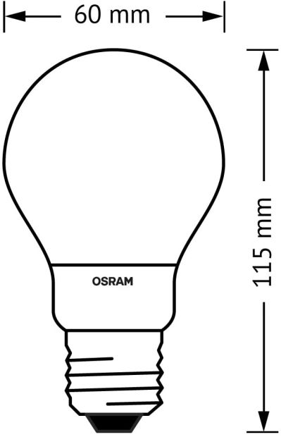 Osram LED Star Classic A Lampe, Kolbenform E2740 Watt Warmweiß Osram LED Star Classic A Lampe, Kolbenform E2740 Watt Warmweiß