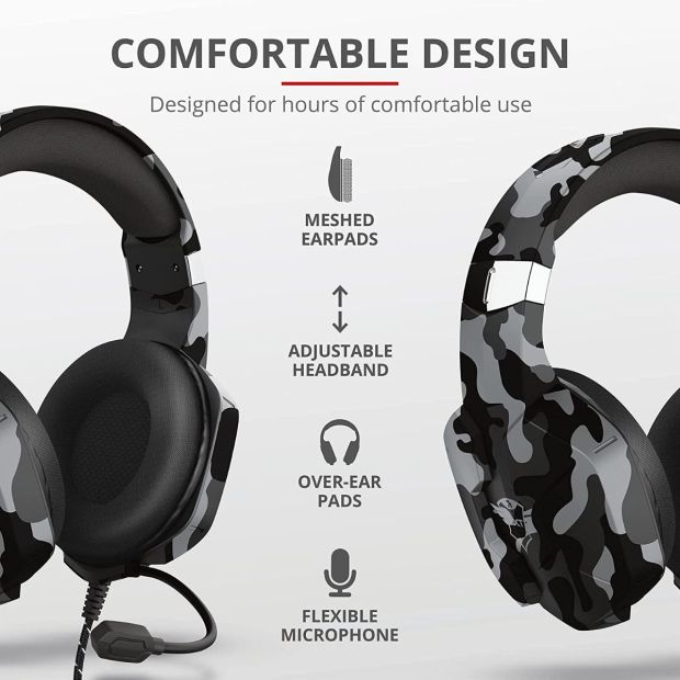 Trust Gaming GXT 1323 Altus Gaming-Headset- Schwarz Camouflage Trust Gaming GXT 1323 Altus Gaming-Headset- Schwarz Camouflage