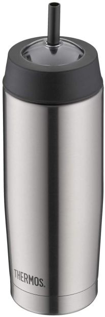 THERMOS Cold Cup Thermobecher- Isolierbecher- 470ml Edelstahl inkl. Trinkhalm THERMOS Cold Cup Thermobecher- Isolierbecher- 470ml Edelstahl inkl. Trinkhalm