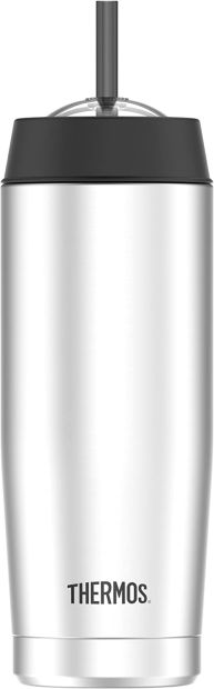 THERMOS Cold Cup Thermobecher- Isolierbecher- 470ml Edelstahl inkl. Trinkhalm THERMOS Cold Cup Thermobecher- Isolierbecher- 470ml Edelstahl inkl. Trinkhalm