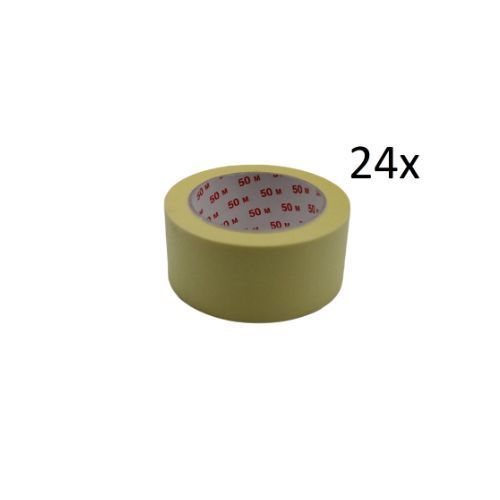 Fiducia Kreppband 50mm x 50m 24 Rollen Maler Kreppband Malerkrepp