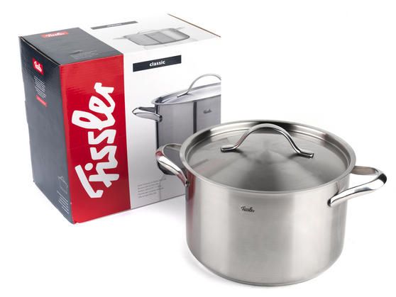 Fissler Classic Kochtopf family line –Ø 24 cm, 6,8 L Edelstahltopf für Induktion