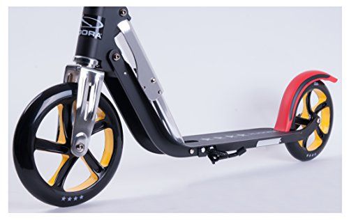 HUDORA Big Wheel Scooter 205 City-Scooter schwarz/rot/gold HUDORA Big Wheel Scooter 205 City-Scooter schwarz/rot/gold