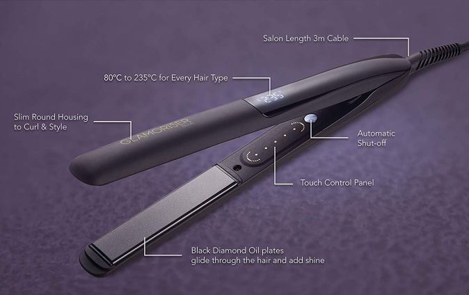 Glamoriser Bluetooth Smart Haarglätter Styler Glätteisen Keramik