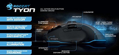 ROCCAT (B-WARE) Tyon All Action Multi-Button Gaming Laser-Maus ROCCAT (B-WARE) Tyon All Action Multi-Button Gaming Laser-Maus