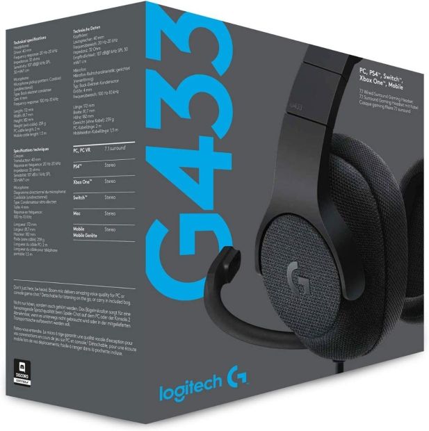 Logitech G433 Kabelgebundenes Gaming Headset mit Mikrofon [B-WARE]