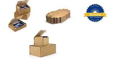 50x Kartons mit Klappdeckel Postkartons Faltkartons Versand Karton 150x100x70 mm 