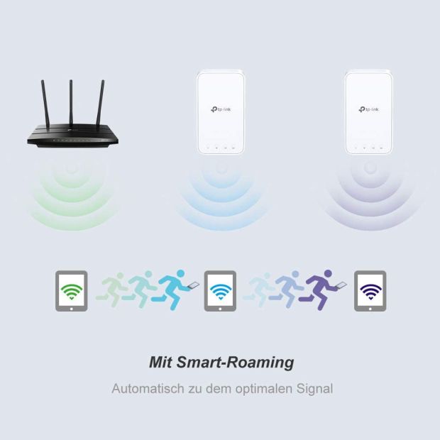 TP-Link RE300 WLAN Mesh Verstärker Repeater AC1200 (867MBit/s 5GHz + 300MBit/s 2,4GHz, WLAN Verstärker, App Steuerung, Signalstärkeanzeige, kompatibel zu allen WLAN Geräten) weiß [B-WARE]