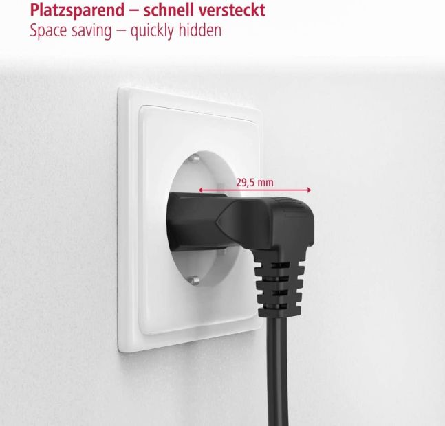 Hama Euro-Netzkabel 2-polig 5 m Schwarz Hama Euro-Netzkabel 2-polig 5 m Schwarz
