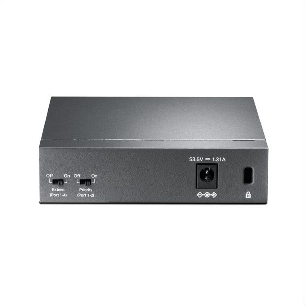 TP-Link TL-SF1005P 5-Port Fast Ethernet PoE Switch mit 4 PoE+ Ports (67 Watt, geschirmte RJ-45 Ports, 250m Übertragungsabdeckung im Extendmodus, Plug-and-Play Installation, lüfterlos) Schwarz, v2.0 [B-WARE]