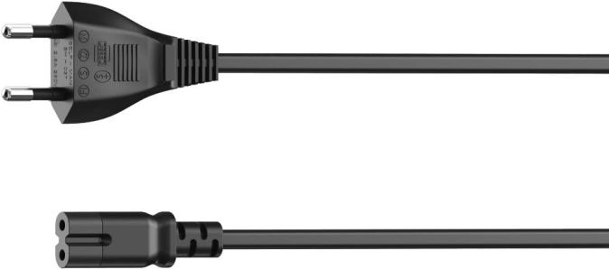Hama Netzkabel mit flachem Eurostecker 5m Schwarz Hama Netzkabel mit flachem Eurostecker 5m Schwarz
