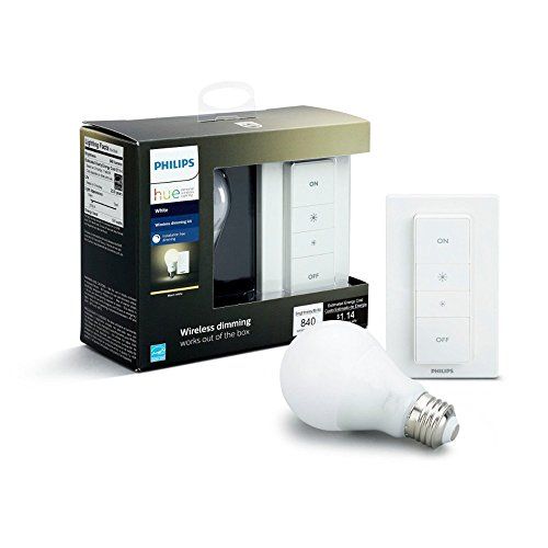 Philips Hue White Wireless Dimming Kit, E27 LED Lampe inkl. Dimmschalter Philips Hue White Wireless Dimming Kit, E27 LED Lampe inkl. Dimmschalter