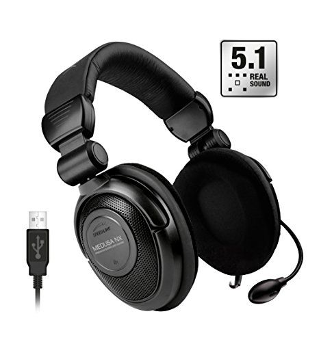 Speedlink (B-WARE) Medusa 5.1 Kopfhörer mit Mikrofon und Kabelfernbedienung Speedlink (B-WARE) Medusa 5.1 Kopfhörer mit Mikrofon und Kabelfernbedienung