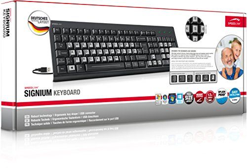 Speedlink (B-WARE) SIGNIUM high-contrast USB-Tastatur mit USB Kabel 