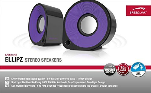 Speedlink (B-WARE) Aktive Stereo-Lautsprecher - ELLIPZ Stereo Speakers Speedlink (B-WARE) Aktive Stereo-Lautsprecher - ELLIPZ Stereo Speakers