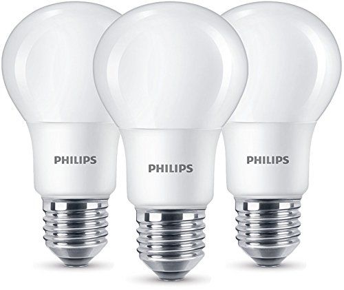 Dreierpack Philips LED Lampe 60W E27 Warmweiß Leuchte Dreierpack Philips LED Lampe 60W E27 Warmweiß Leuchte