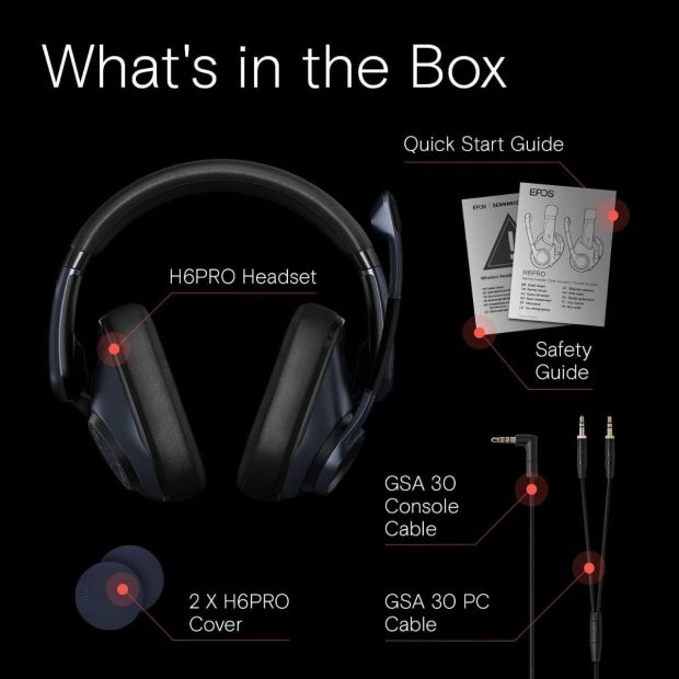EPOS H6Pro Gaming Kopfhörer mit Mikrofon Headset