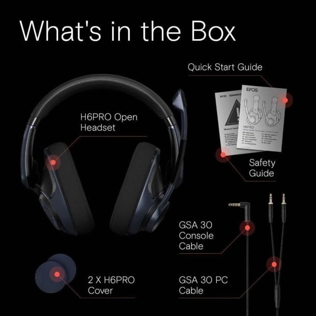 EPOS H6Pro Gaming Kopfhörer mit Mikrofon Offener Akustik Headset EPOS H6Pro Gaming Kopfhörer mit Mikrofon Offener Akustik Headset
