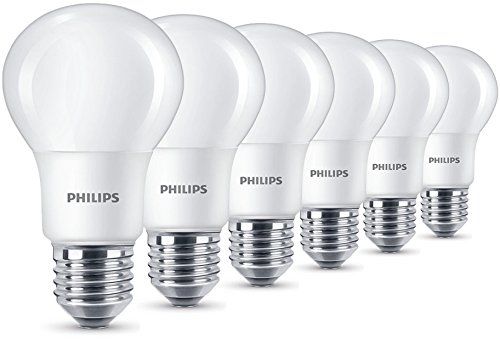 Philips LED Lampe 60 W E27 Warmweiß Glühbirne  6er Pack