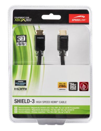 Speedlink (B-WARE) HDMI Kabel für XBOX 360 HDMI Cable mit Ethernet 5m Speedlink (B-WARE) HDMI Kabel für XBOX 360 HDMI Cable mit Ethernet 5m