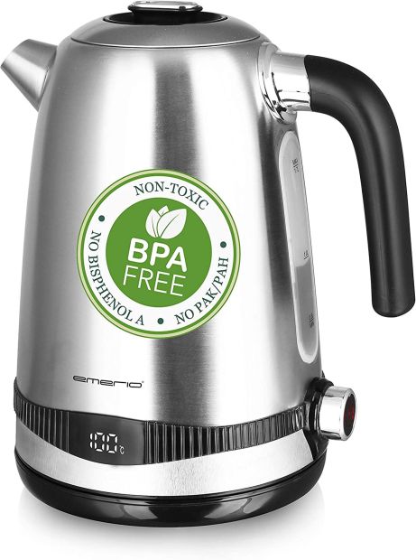 Emerio Edelstahl Wasserkocher 1.7 Liter 2200W Temperaturwahl Emerio Edelstahl Wasserkocher 1.7 Liter 2200W Temperaturwahl