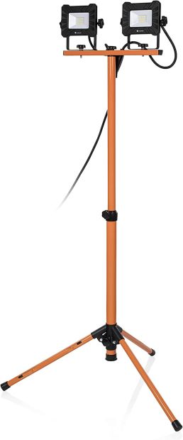 Smartwares LED Baustrahler mit Stativ Doppel Strahler Arbeitsleuchte Smartwares LED Baustrahler mit Stativ Doppel Strahler Arbeitsleuchte
