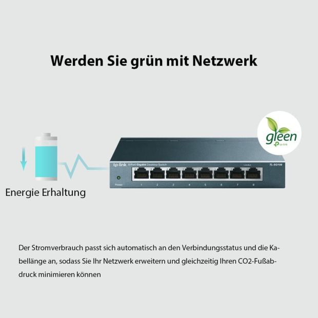 TP-Link TL-SG108 8 Port Gigabit Netzwerk Switch Lan Ethernet Verteiler 10/100/1000Mbps