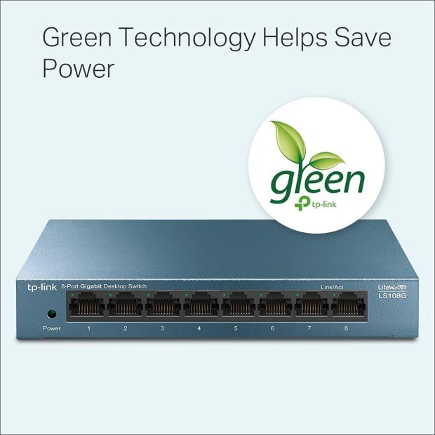 TP-Link TL-LS108G 8 Port Gigabit Netzwerk LAN Ethernet Verteiler [B-WARE]