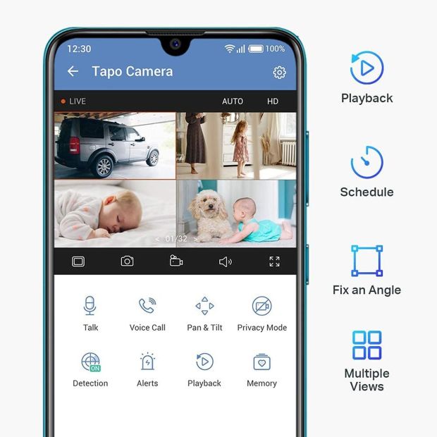 TP-Link Tapo C100 WLAN Überwachungskamera Innen SIM Karten [B-WARE]