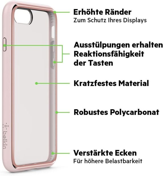 Belkin Iphone 8 8s 7 7s Schutzhülle Polycarbonat Schutz 