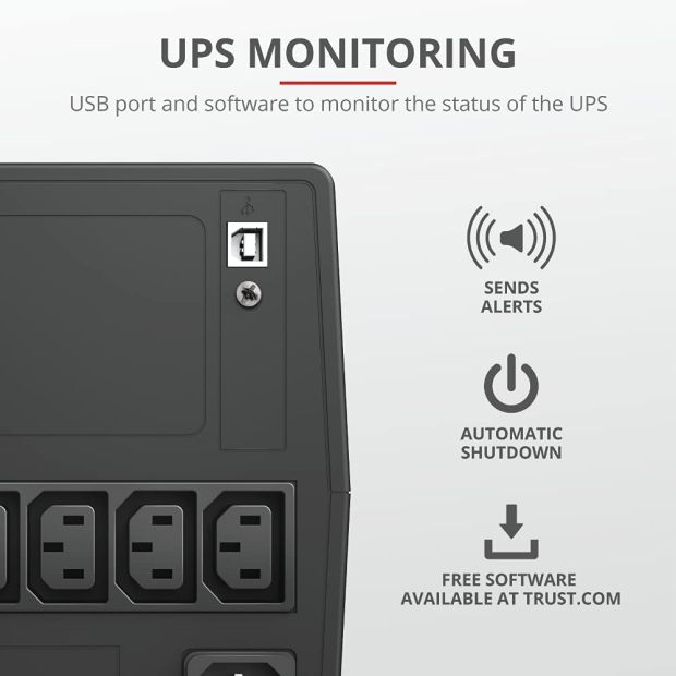 Trust Paxxon UPS Unterbrechungsfreie Stromversorgung
