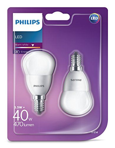 Philips LED Lampe 40 W E14 warmweiß Tropfen Leuchtmittel