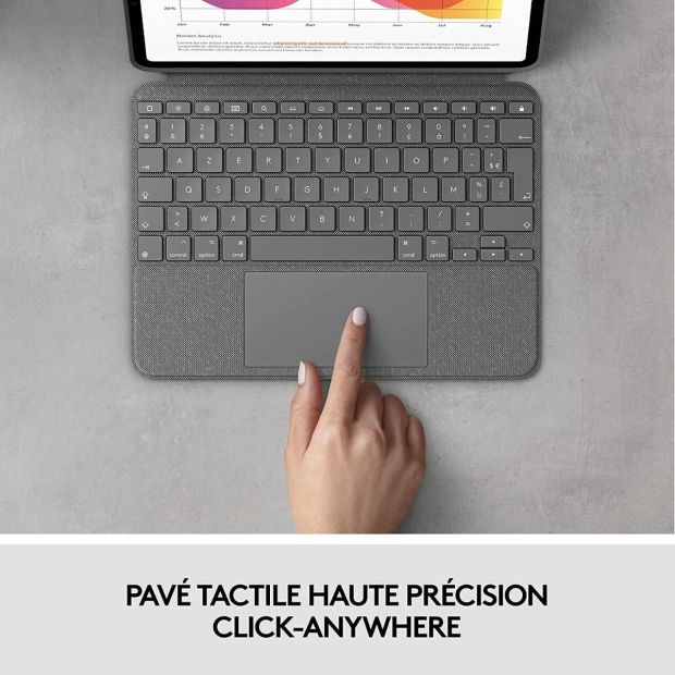 Logitech Combo Touch Case Schutzhülle mit Tastatur FR Layout [B-WARE]