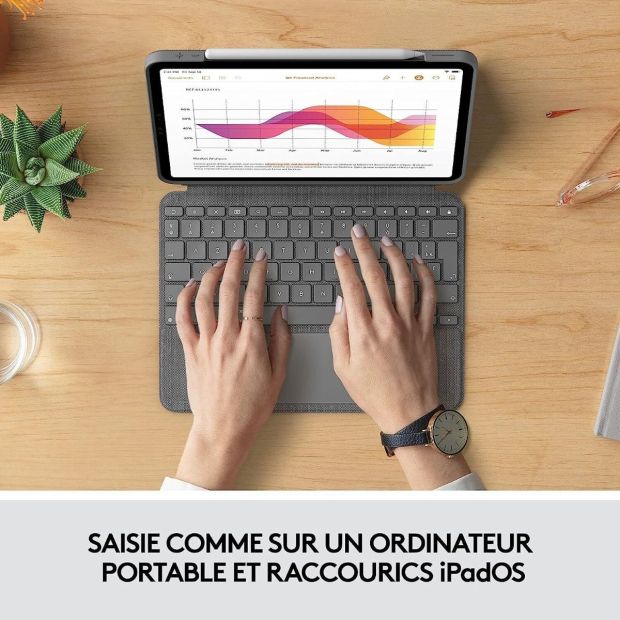Logitech Combo Touch Case Schutzhülle mit Tastatur FR Layout [B-WARE]