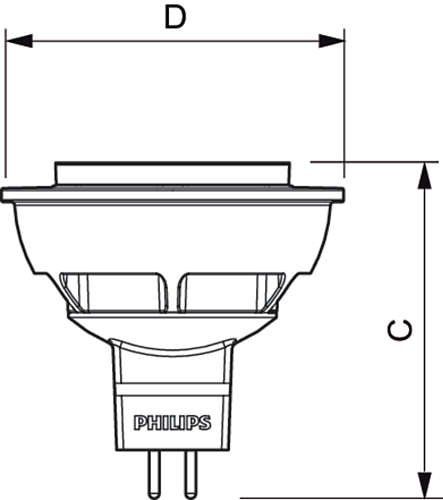 Philips LED-Leuchtmittel Plastik 6,3 W GU5.3 Lampe