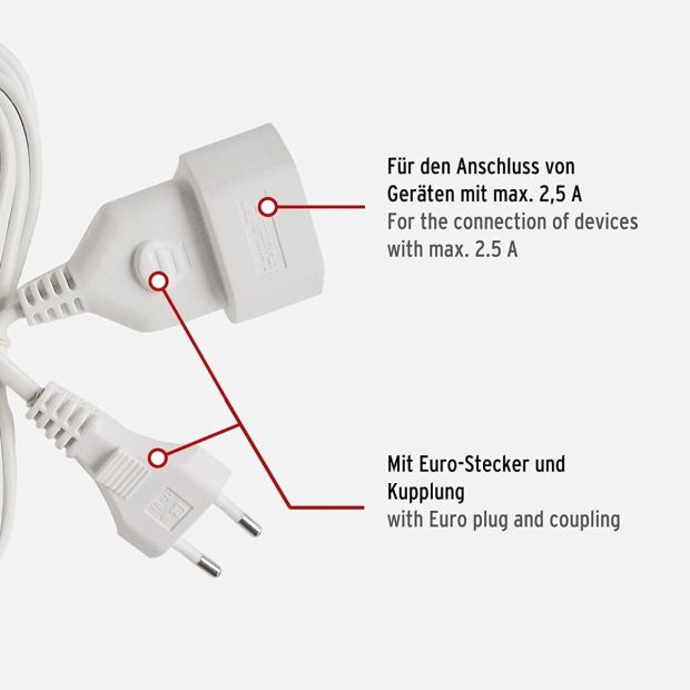 Brennenstuhl Kunststoff-Verlängerungskabel 3m Euro Stecker Brennenstuhl Kunststoff-Verlängerungskabel 3m Euro Stecker