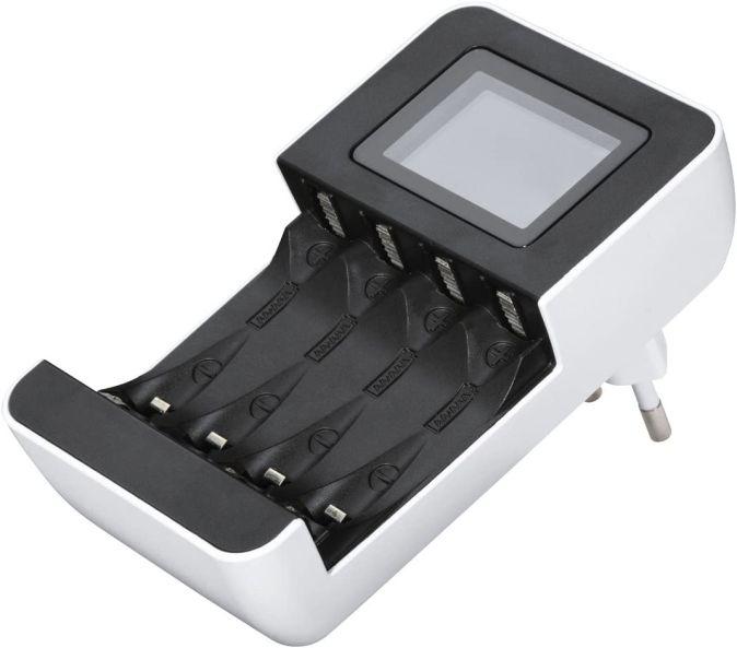 Hama Batterieladegerät AA AAA Akku Ladegerät Batterieprüfer LCD-Display Hama Batterieladegerät AA AAA Akku Ladegerät Batterieprüfer LCD-Display