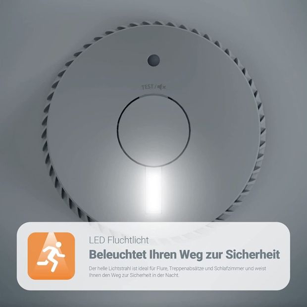 Fire Angel FA6111-INT Optischer Rauchmelder mit Fluchtlicht 3-Jahre Batterie, Fire Angel FA6111-INT Optischer Rauchmelder mit Fluchtlicht 3-Jahre Batterie,