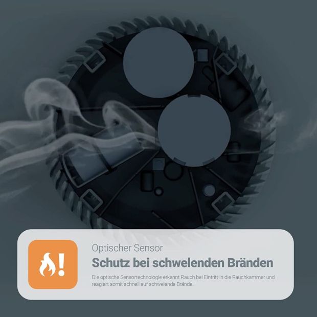 FireAngel optischer Rauchmelder 10 Jahre Batterie 2er Set Q-Label
