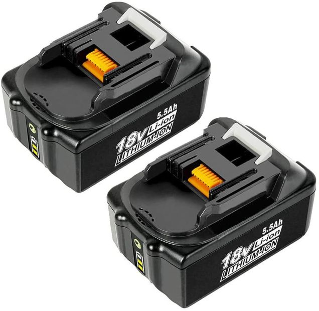 VANON 5.5Ah Ersatzakku für Makita 18V Akku mit LED-Anzeige ( (2 Stück)