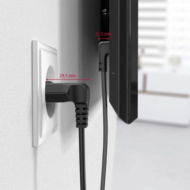 Hama Euro-Netzkabel 2-polig 5 m Schwarz Hama Euro-Netzkabel 2-polig 5 m Schwarz