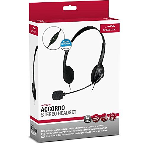 Speedlink (B-WARE) Kopfhörer mit Mikrofon - ACCORDO Stereo Headset 1,7m