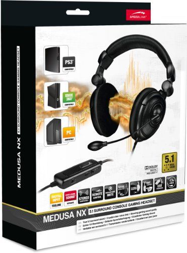 Speedlink (B-WARE) Medusa NX 5.1 Kopfhörer mit Mikrofon und Kabelfernbedienung für PS3 [B-WARE]