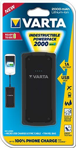 VARTA Indestructible Powerpack 2000 USB Powerbank Ladegerät mit LED VARTA Indestructible Powerpack 2000 USB Powerbank Ladegerät mit LED