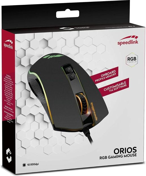 SPEEDLINK ORIOS RGB LED  Gaming Maus 10 000 DPI [B-WARE]
