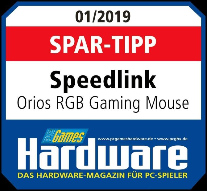 SPEEDLINK ORIOS RGB LED  Gaming Maus 10 000 DPI [B-WARE]